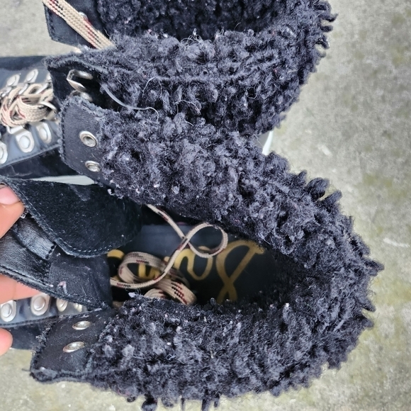 Sam Edelman Luther Shearling Sneaker Women 7 Shoes - Picture 4 of 9